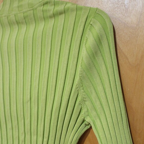 Ribbed Mockneck Silk Blend Sweater - Picture 5 of 5